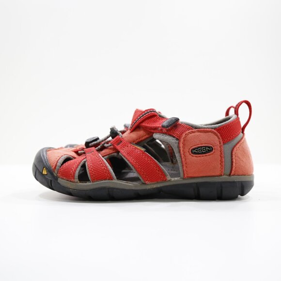 Keen Seacamp II Red Waterproof Fisherman Sandals - Girls' 1 - Picture 1 of 7
